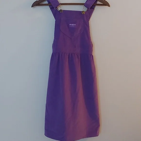 Purple corduroy overall dress sale